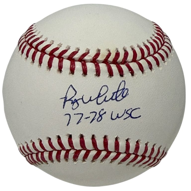 Roy White Signed Autographed ROMLB Baseball w/ 77-78 WSC JSA WITNESS COA