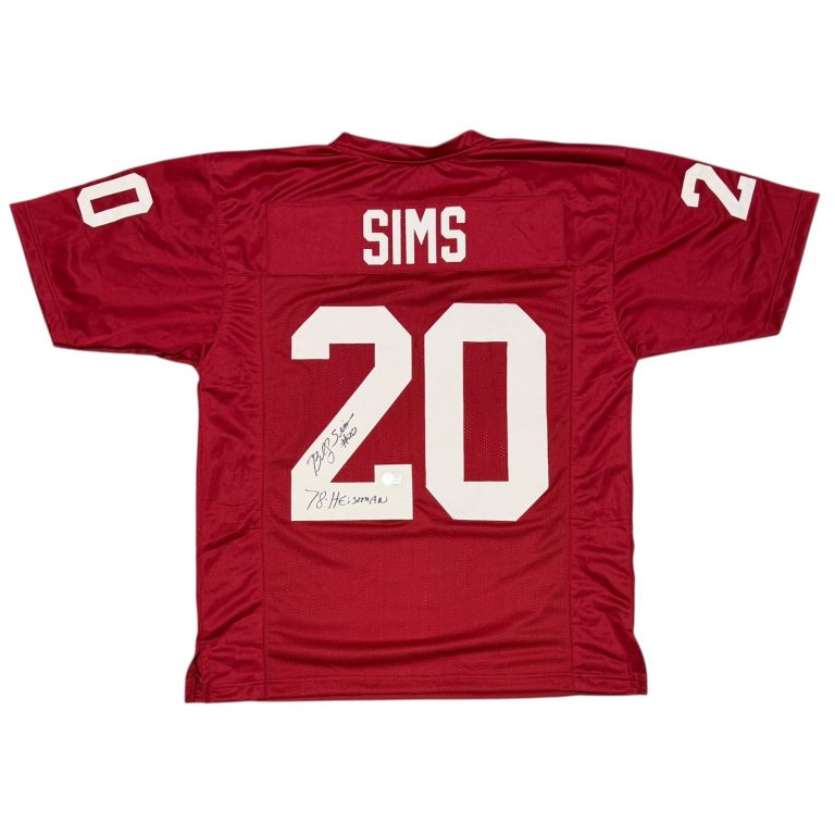 Billy Sims Signed Oklahoma Sooners Custom Jersey w/ 78 Heisman Beckett W BAS COA