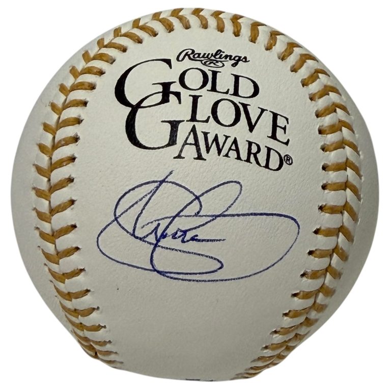 Shawn Green Signed Autographed Gold Glove Logo Baseball JSA Witness COA
