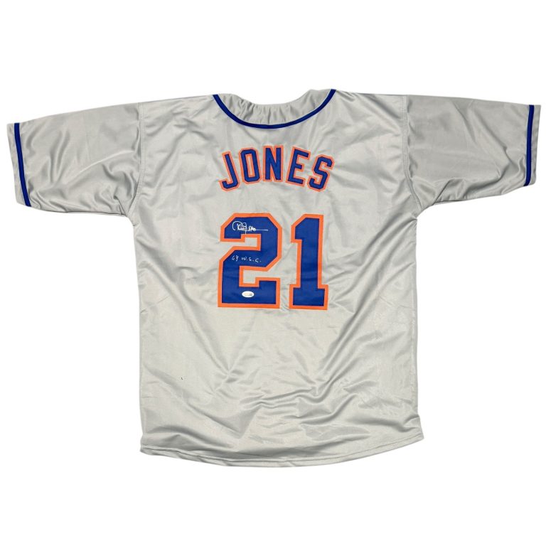 Cleon Jones Signed New York Mets Custom Jersey w/ 69 WSC JSA Witness COA