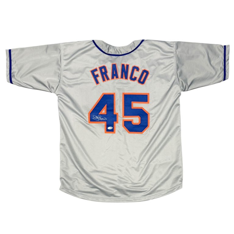 John Franco Signed Autographed New York Mets Custom Jersey JSA Witness COA