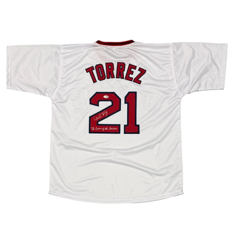 Mike Torrez Signed Red Sox Custom Jersey w/ The Curse of the Bambino JSA Wit COA