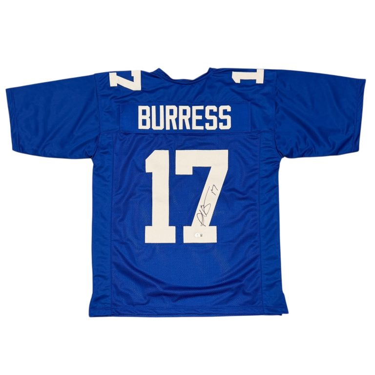 Plaxico Burress Signed New York Giants Custom Jersey Beckett Witness BAS COA