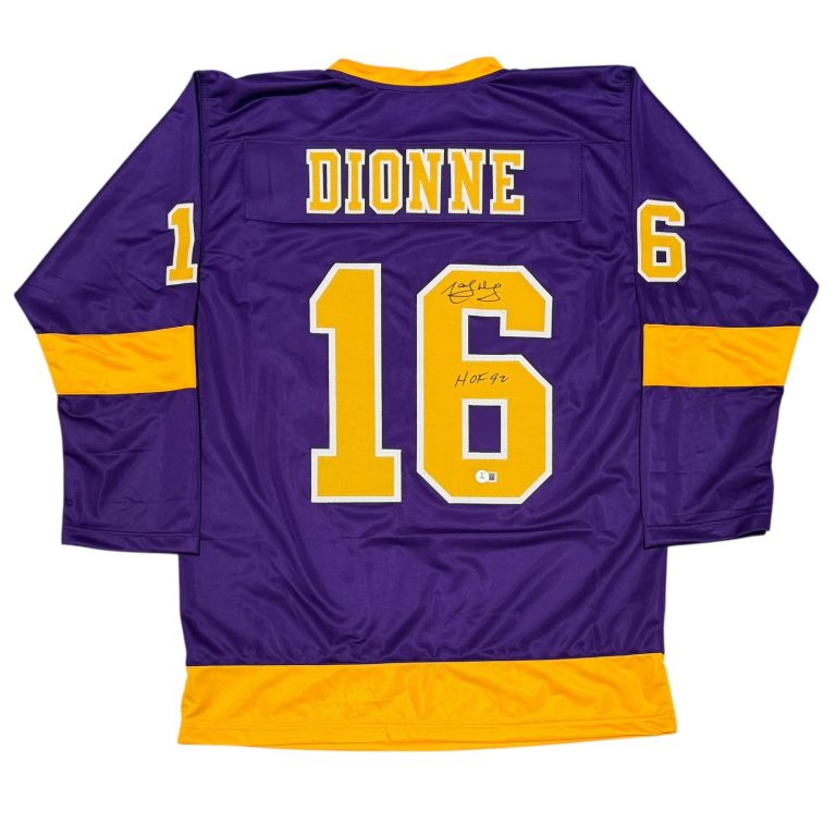 Marcel Dionne Signed Kings Custom Jersey w/ HOF 92 Beckett Witness BAS COA