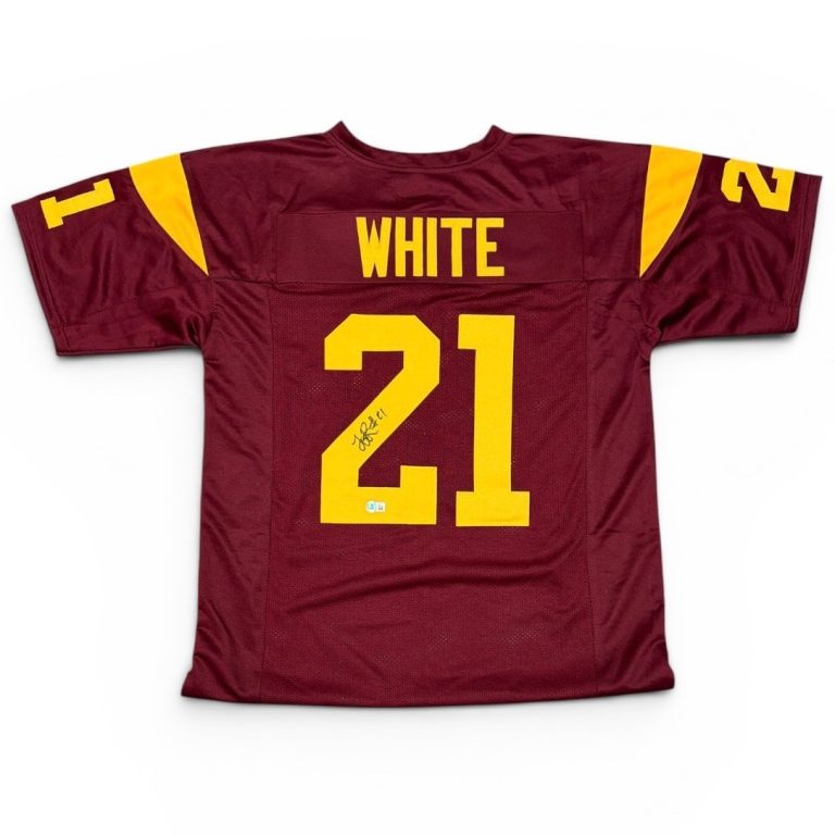 LenDale White Signed USC Trojans Custom Jersey Beckett Witness BAS COA