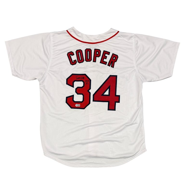 Scott Cooper Signed Red Sox Custom Jersey w/ 93-94 AS Beckett Witness BAS COA 3