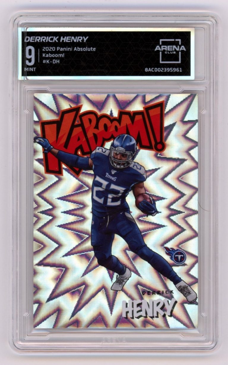 Derrick Henry 2020 Panini Absolute K-DH Kaboom! Case Hit AC 9 MINT Titans SP