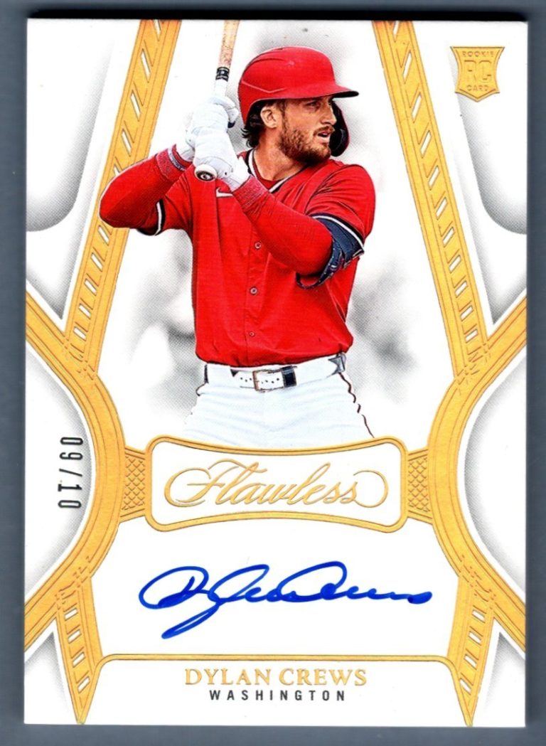 Dylan Crews 2025 Panini Flawless Gold Signed Auto Rookie RC #9/10 Nationals