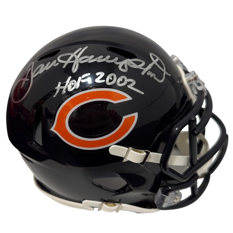 Dan Hampton Signed Chicago Bears Speed Mini Helmet w/ HOF 2002 JSA Witness COA
