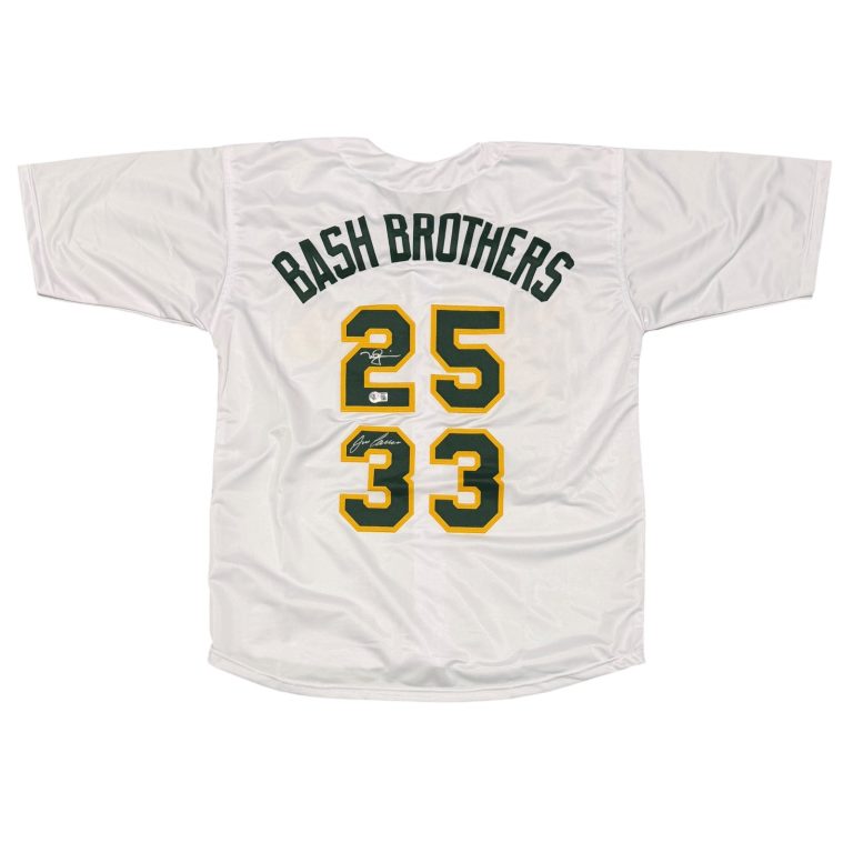 Jose Canseco & Mark McGwire Signed Oakland Bash Brothers Custom Jersey BAS W COA