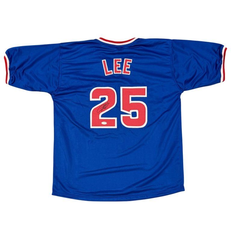 Derrek Lee Signed Autographed Chicago Cubs Custom Jersey JSA Witness COA