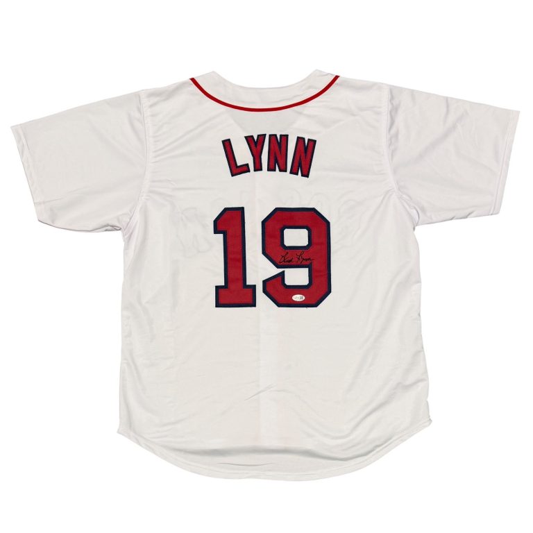 Fred Lynn Signed Autographed Boston Red Sox Custom Jersey JSA Witness COA