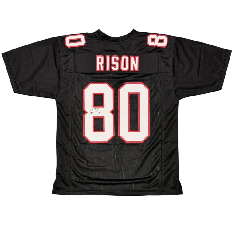Andre Rison Signed Autographed Atlanta Falcons Custom Jersey JSA Witness COA