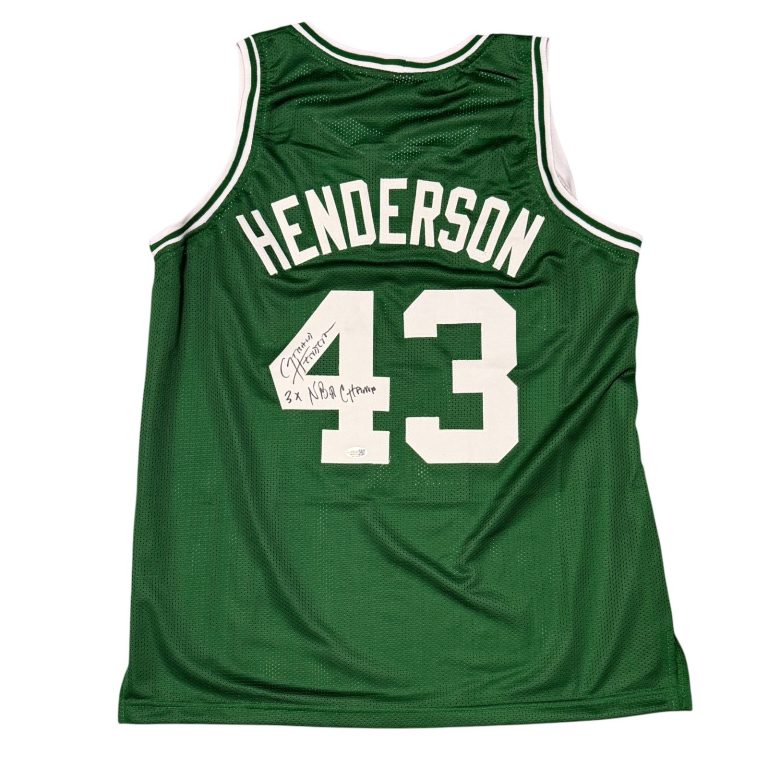 Gerald Henderson Signed Celtics Custom Jersey w/ 3x NBA Champ JSA Witness COA