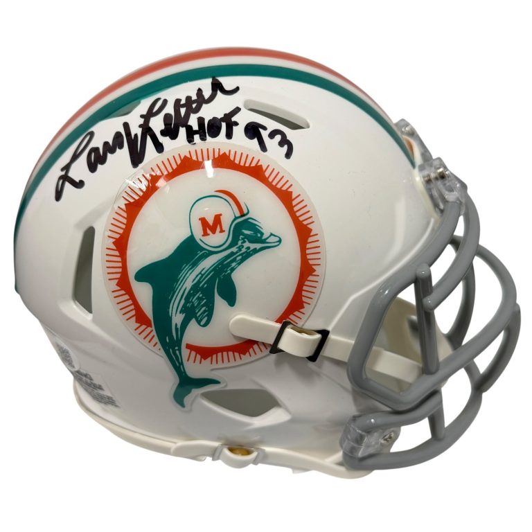 Larry Little Signed Miami Dolphins TB Mini Helmet w/ HOF 93 JSA Witness COA