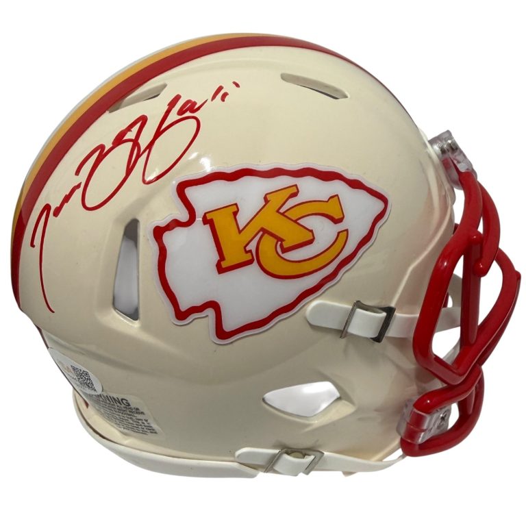 Tamba Hali Signed Kansas City Chiefs Retro Mini Helmet JSA Witness COA