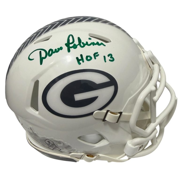 Dave Robinson Signed Packers Salute 24 Mini Helmet w/ HOF 13 JSA Witness COA