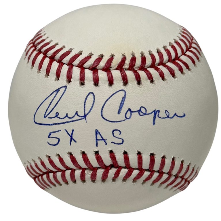Cecil Cooper Signed Autographed ROMLB Baseball w/ 5x AS JSA Witness COA
