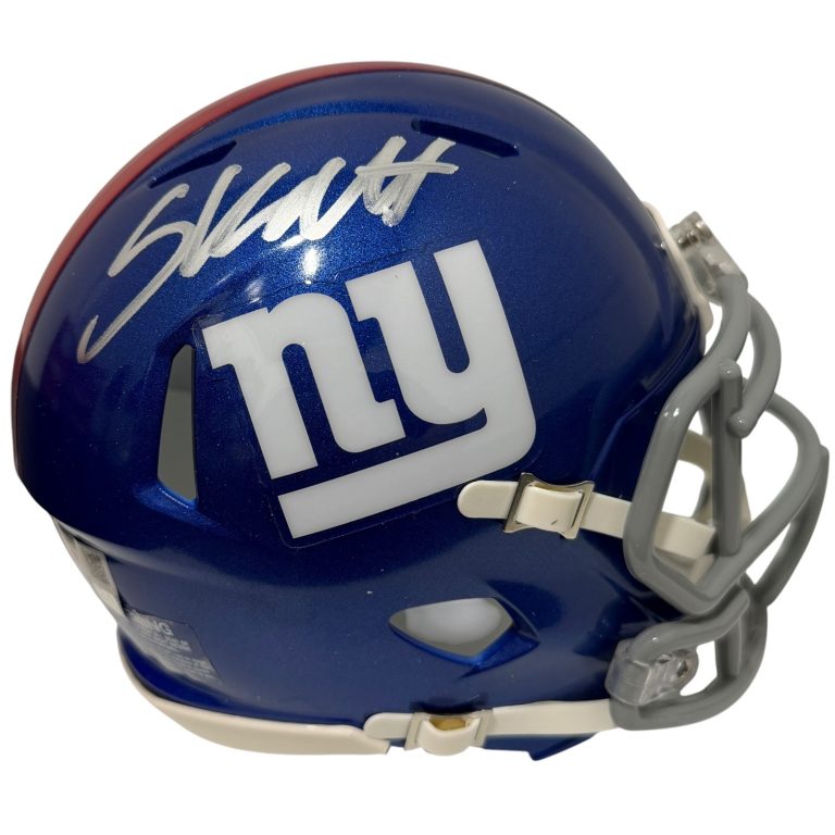Cam Skattebo Signed Autographed New York Giants Speed Mini Helmet FANATICS COA
