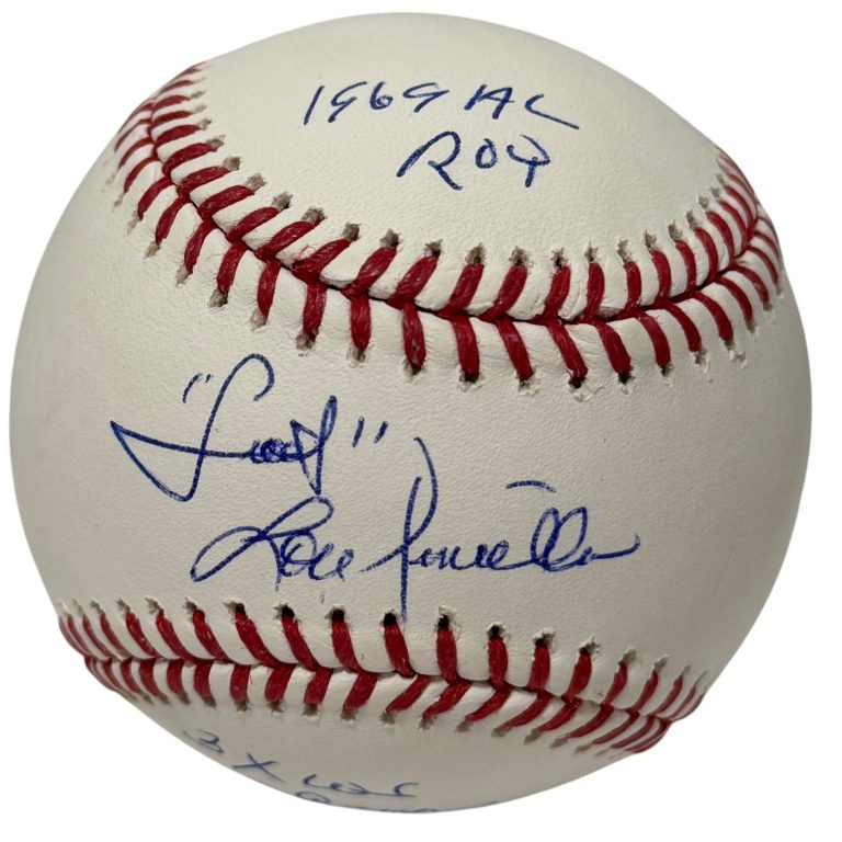 Lou Piniella Signed Autographed ROMLB Baseball w/ 4 Stat Inscriptions JSA COA
