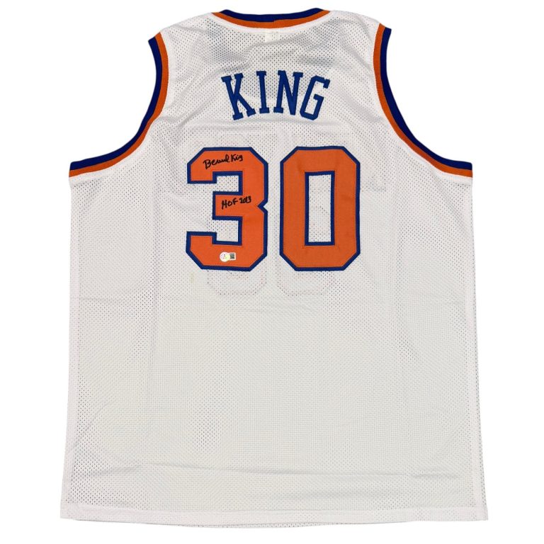 Bernard King Signed New York Knicks Custom Jersey w/ HOF 2013 Beckett W BAS COA