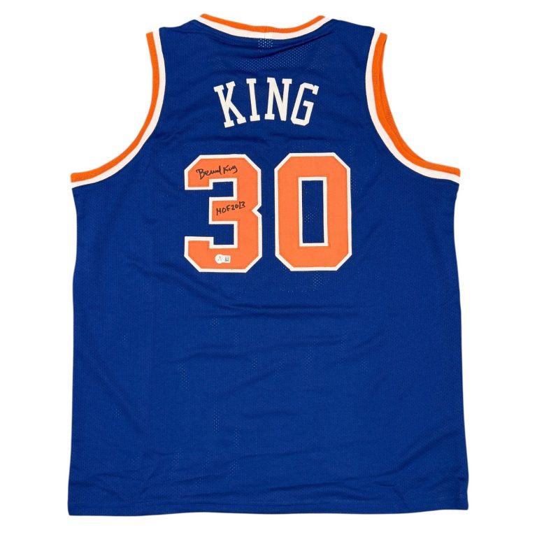 Bernard King Signed New York Knicks Custom Jersey w/ HOF 2013 Beckett W BAS COA