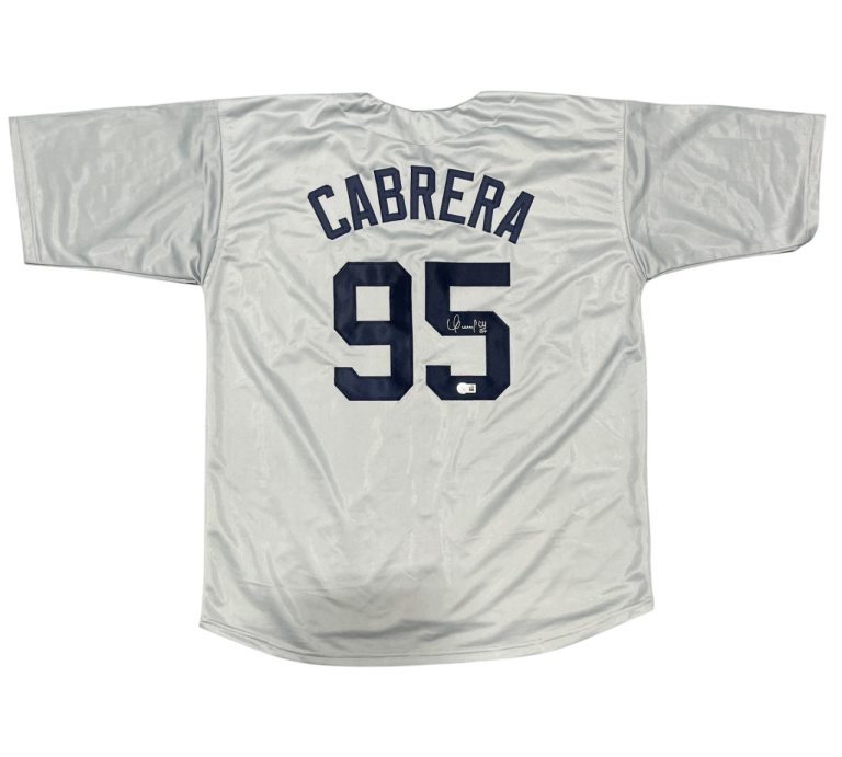 Oswaldo Cabrera Signed New York Yankees Custom Jersey Beckett Witness BAS COA