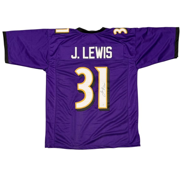 Jamal Lewis Signed Autographed Baltimore Ravens Custom Jersey JSA Witness COA