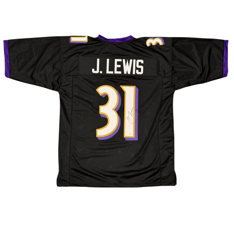 Jamal Lewis Signed Autographed Baltimore Ravens Custom Jersey JSA Witness COA
