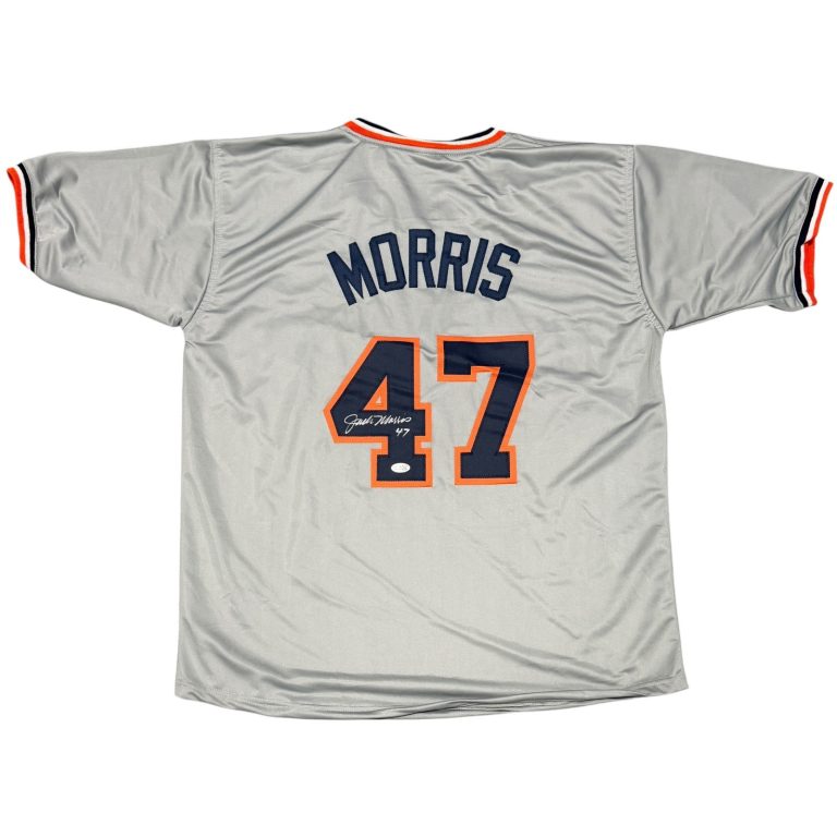 Jack Morris Signed Detroit Tigers Custom Jersey w/ #47 JSA Witness COA