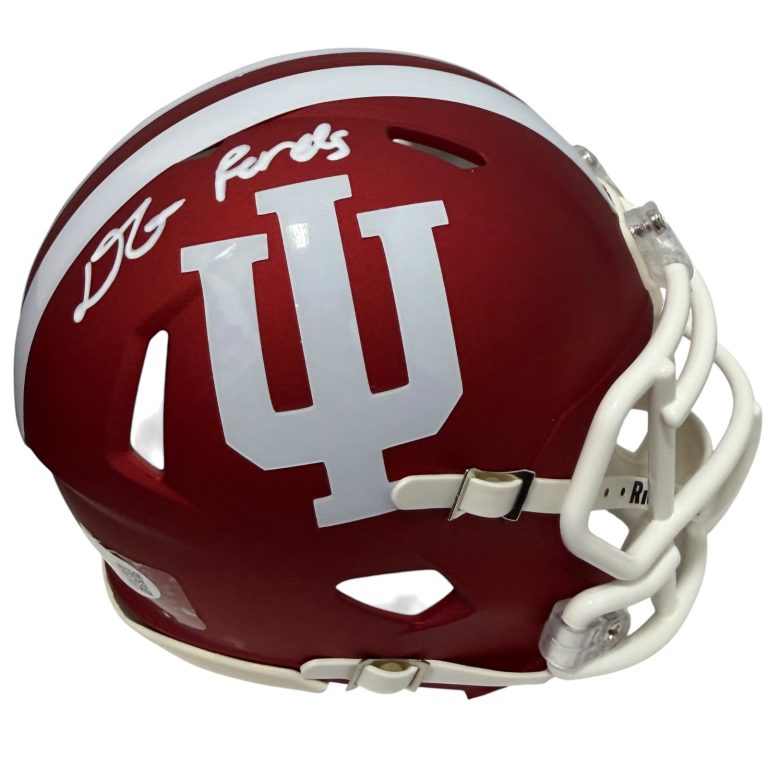 D'Angelo Ponds Signed Indiana Hoosiers Speed Mini Helmet JSA Witness COA