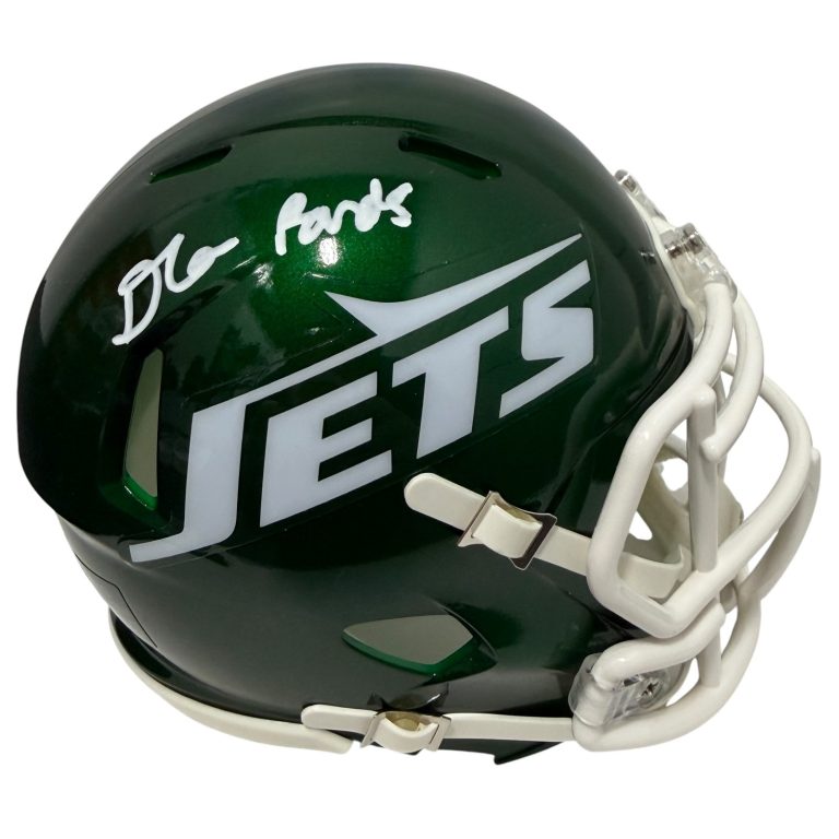D'Angelo Ponds Signed New York Jets Speed Mini Helmet JSA Witness COA