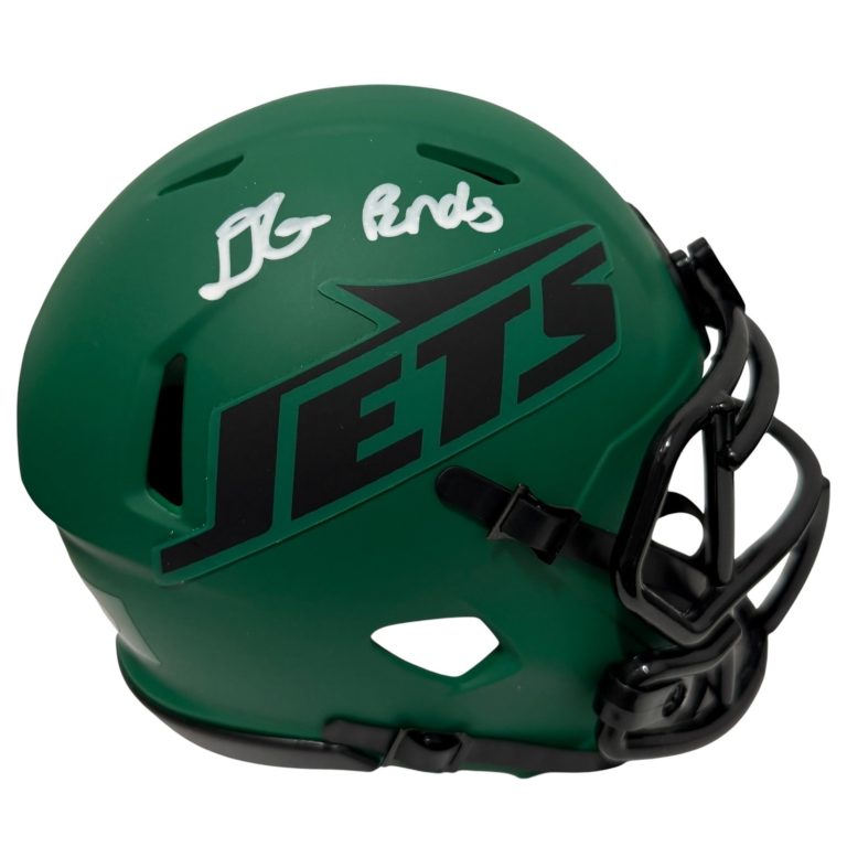 D'Angelo Ponds Signed New York Jets Rave Mini Helmet JSA Witness COA