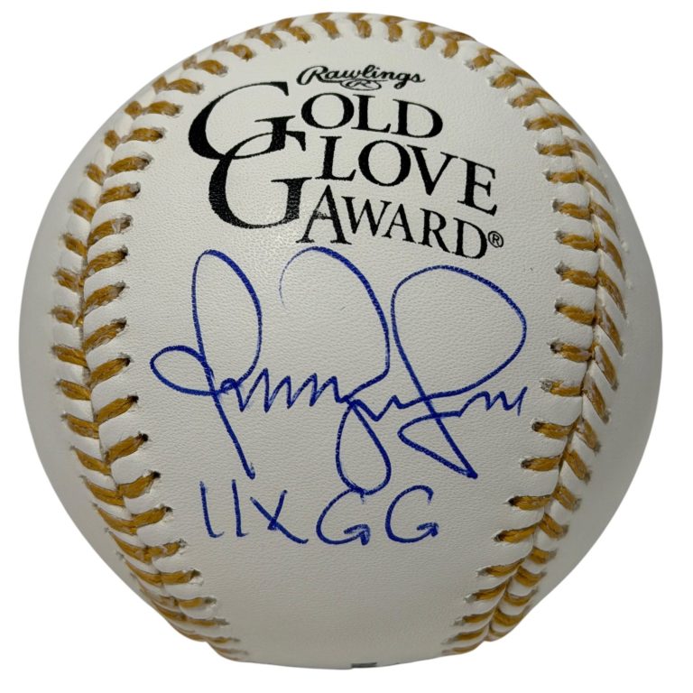 Omar Vizquel Signed Autographed Gold Glove Baseball w/ 11x GG JSA Witness COA