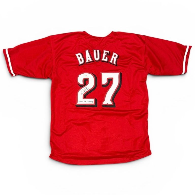 Trevor Bauer Signed Cincinnati Reds Custom Jersey w/ 2020 NL CY Young JSA COA
