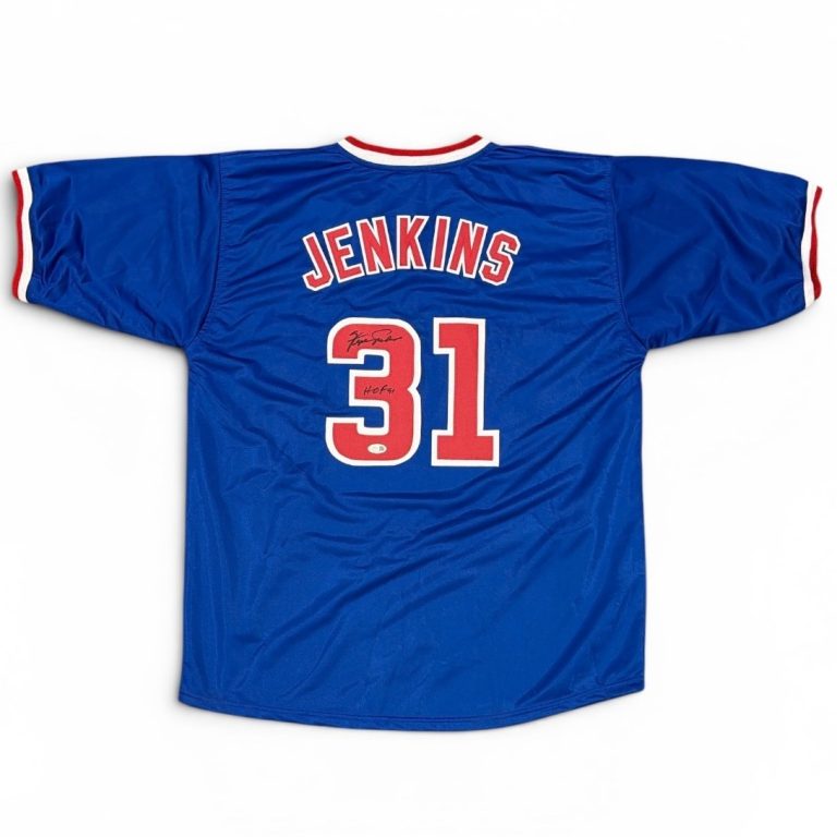 Fergie Jenkins Signed Chicago Cubs Custom Jersey w/ HOF 91 JSA Witness COA