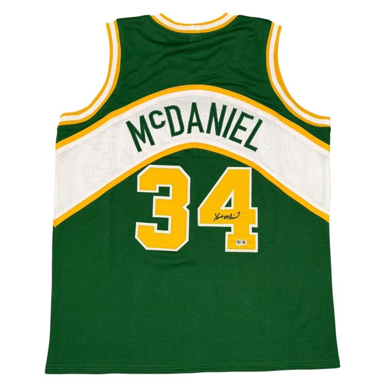 Xavier McDaniel Signed Seattle Sonics Custom Jersey Beckett Witness BAS COA