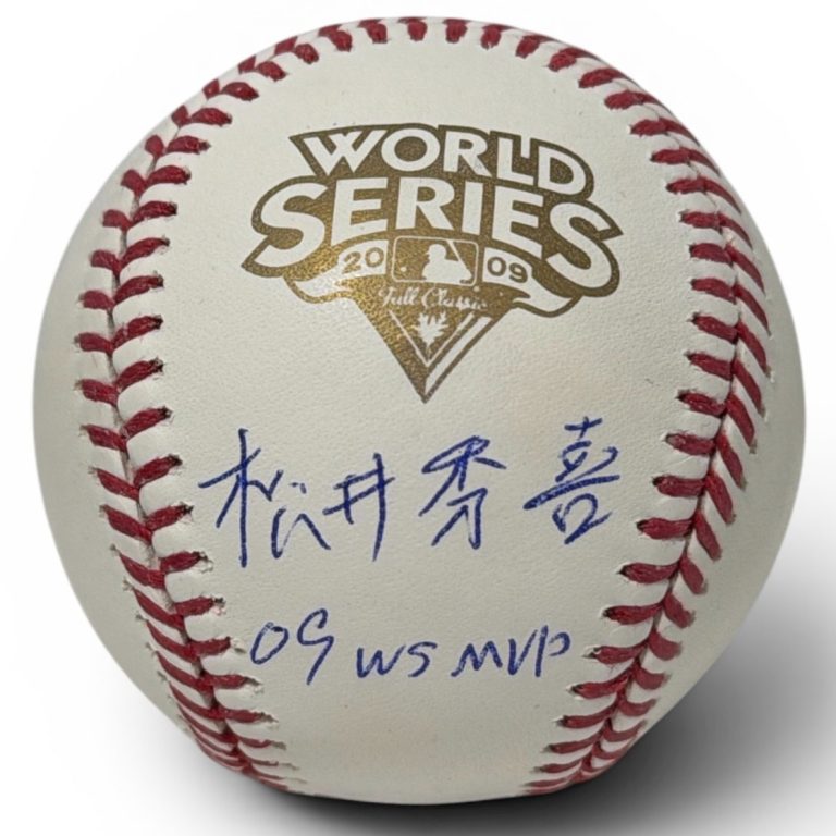 Hideki Matsui Signed 2009 World Series Baseball Kanji 09 WS MVP JSA COA Yankees