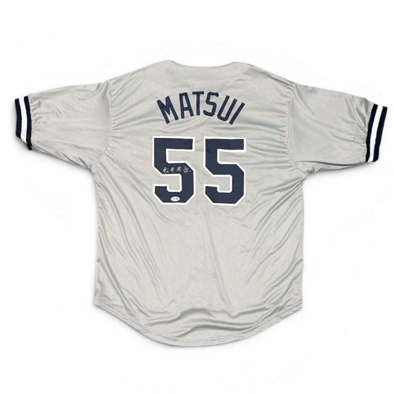Hideki Matsui Kanji Signed Autographed New York Yankees Custom Jersey JSA COA