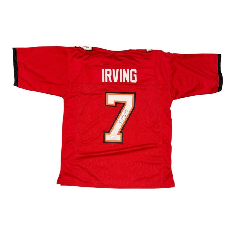 Bucky Irving Signed Tampa Bay Buccaneers Red Custom Jersey JSA Witness COA