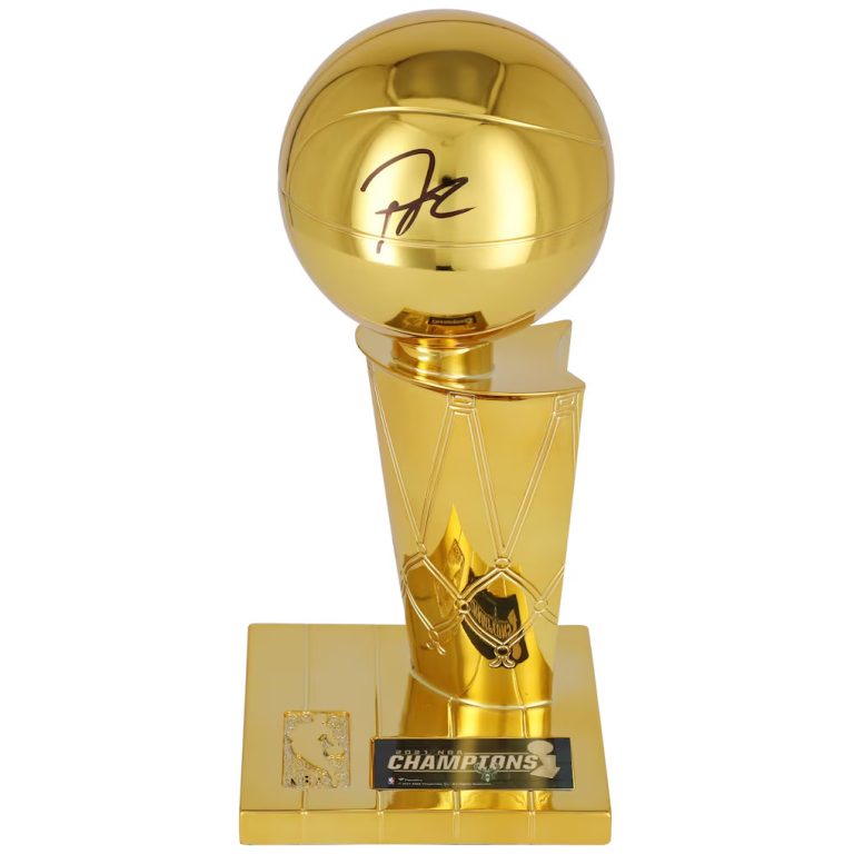 Giannis Antetokounmpo Signed 2021 Bucks NBA Champion Replica Trophy Fanatics COA