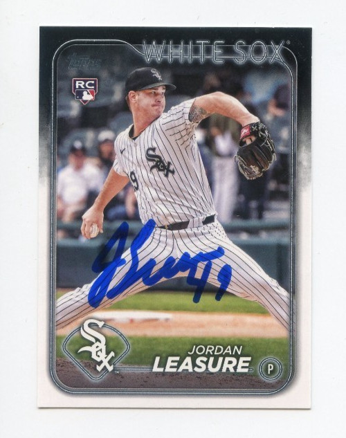 JORDAN LEASURE SIGNED AUTOGRAPHED 2024 TOPPS BASEBALL CARD AUTO