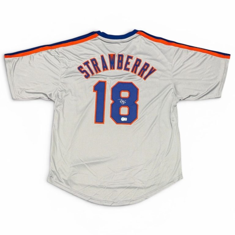Darryl Strawberry Signed New York Mets Custom Jersey Beckett Witness BAS COA