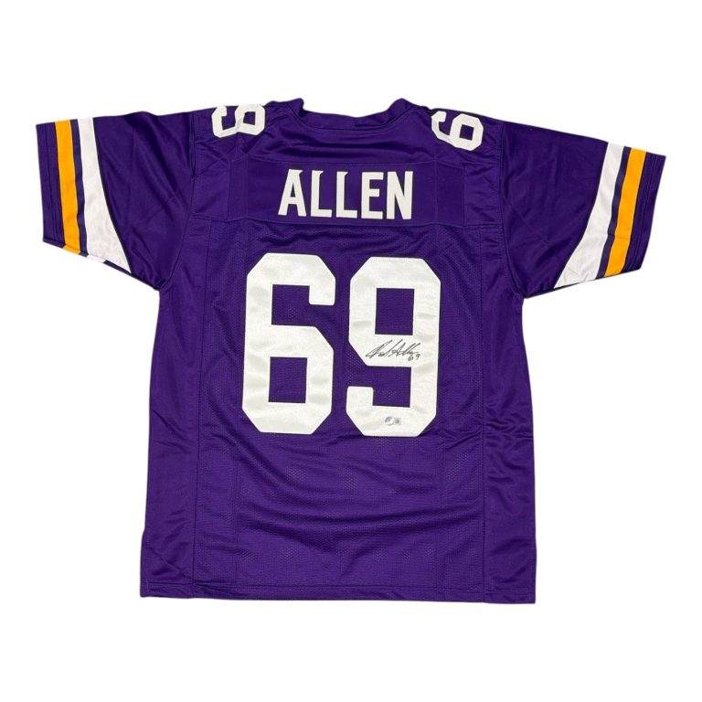Jared Allen Signed Minnesota Vikings Custom Jersey Beckett Witness BAS COA