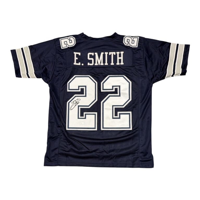 Emmitt Smith Signed Autographed Dallas Cowboys Custom Jersey JSA Witness COA