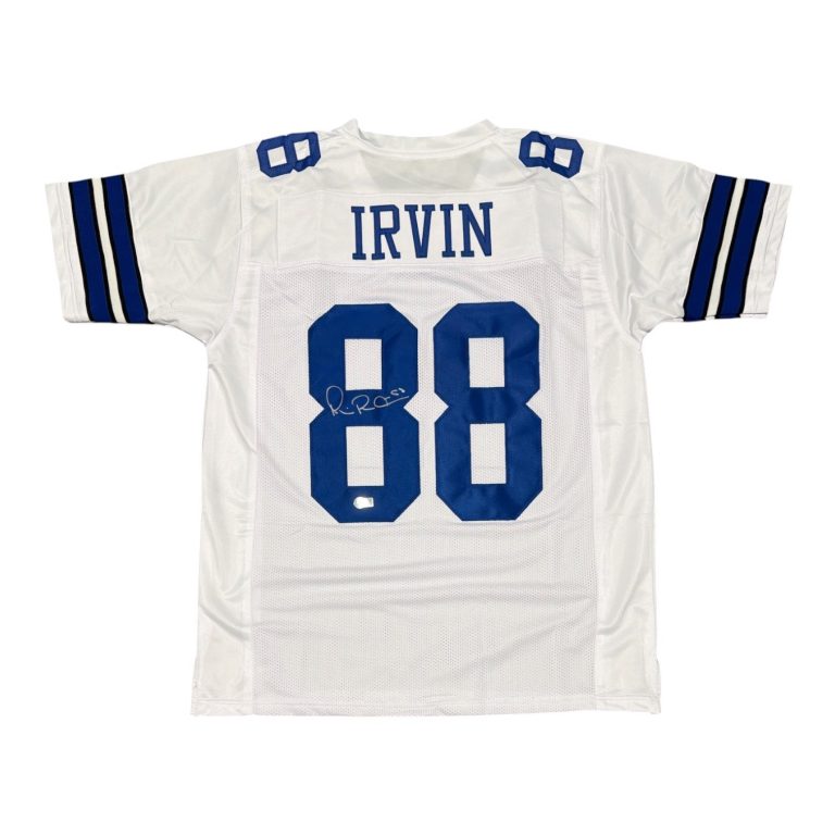 Michael Irvin Signed Dallas Cowboys Custom Jersey Beckett Witness BAS COA