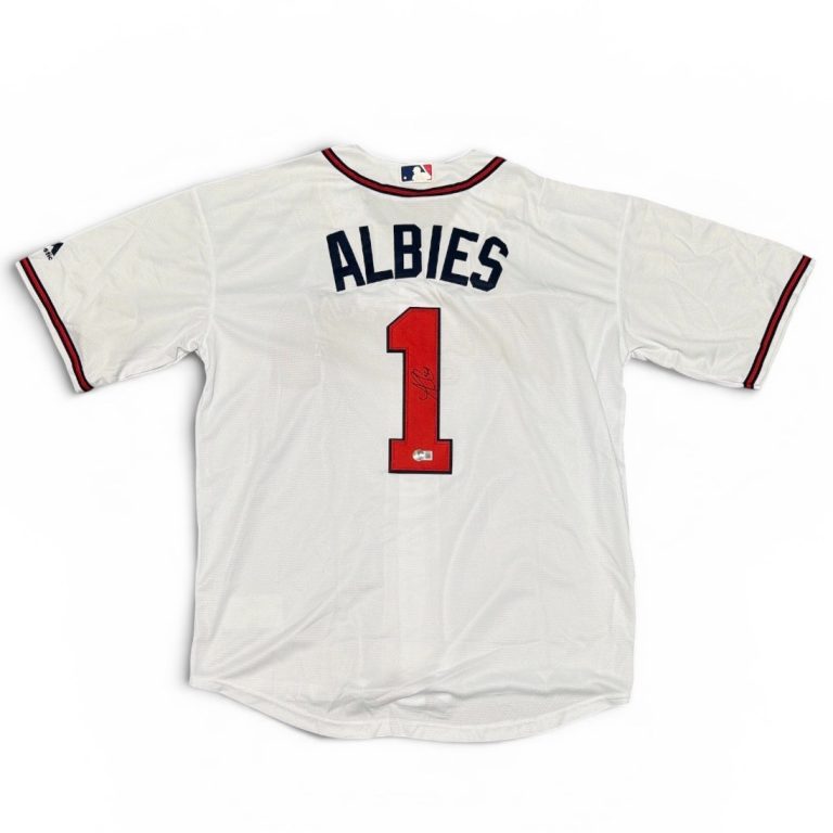 Ozzie Albies Signed Autographed Atlanta Braves Custom Replica Jersey BAS COA