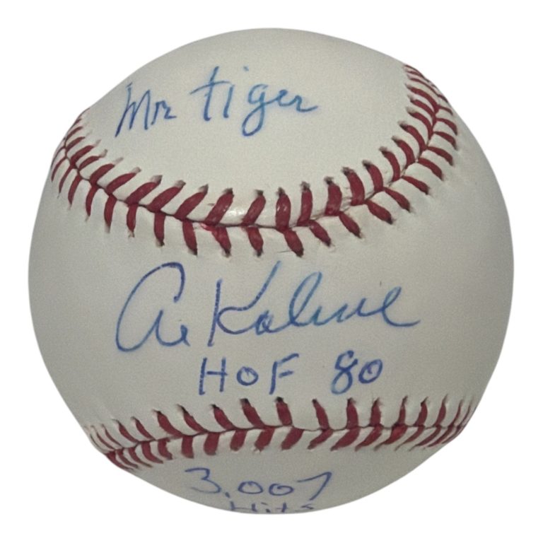 Al Kaline Signed Autographed ROMLB Baseball w/ 4x Ins STEINER COA Detroit Tigers