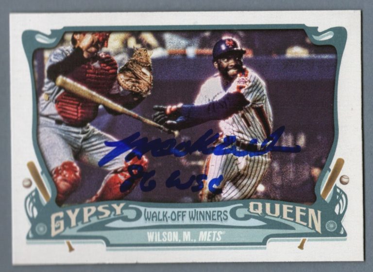 Mookie Wilson Signed 2015 Topps Gypsy Queen #GWO-25 w/ 86 WSC LSCM COA NY Mets