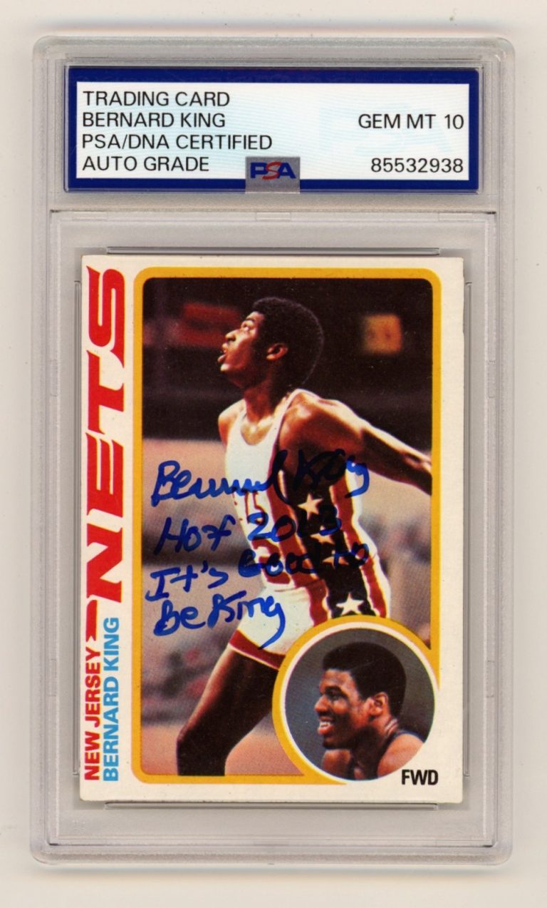 Bernard King 1978-79 Topps #75 RC w/ HOF Good To Be King Signed PSA 10 Auto